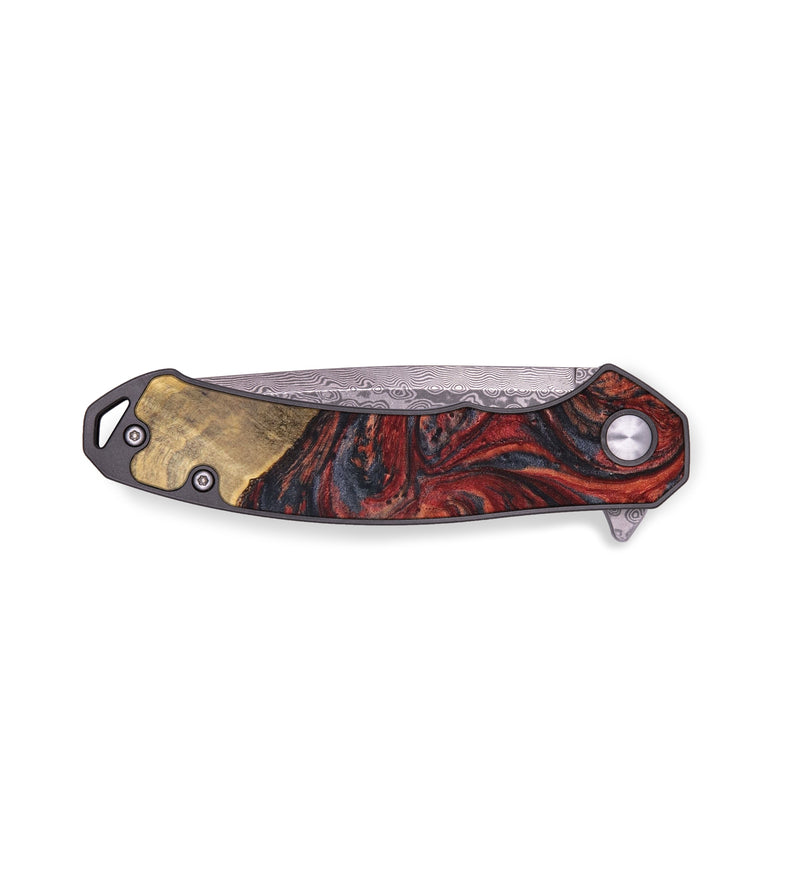 EDC Wood+Resin Pocket Knife - Lara (Red, 636509)