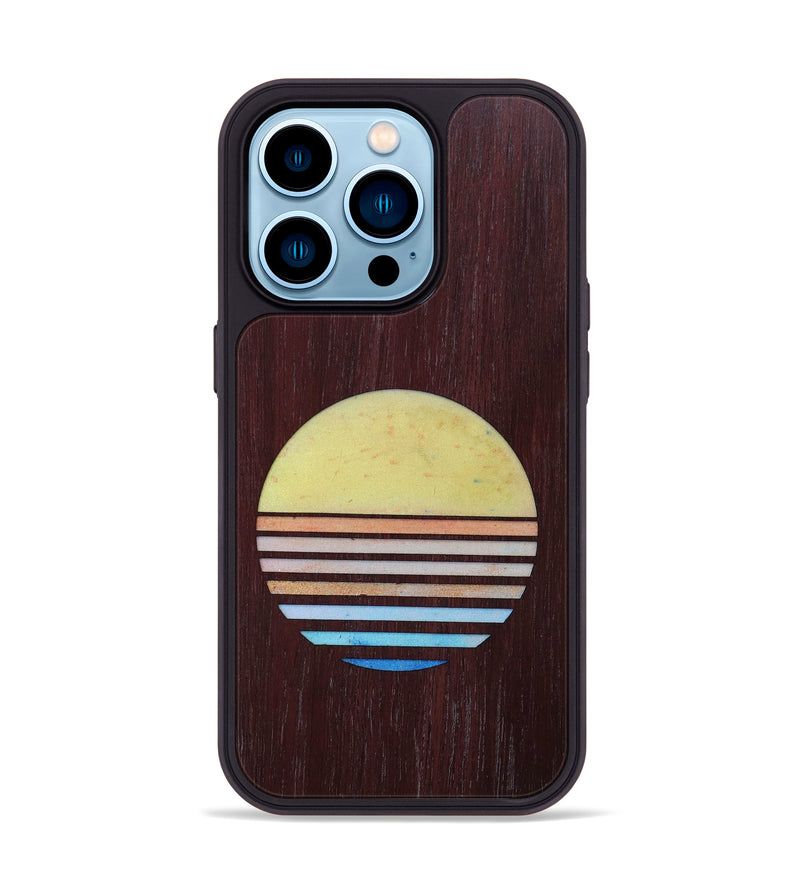iPhone 14 Pro Wood+Resin Phone Case - Jian (Retro, 633674)