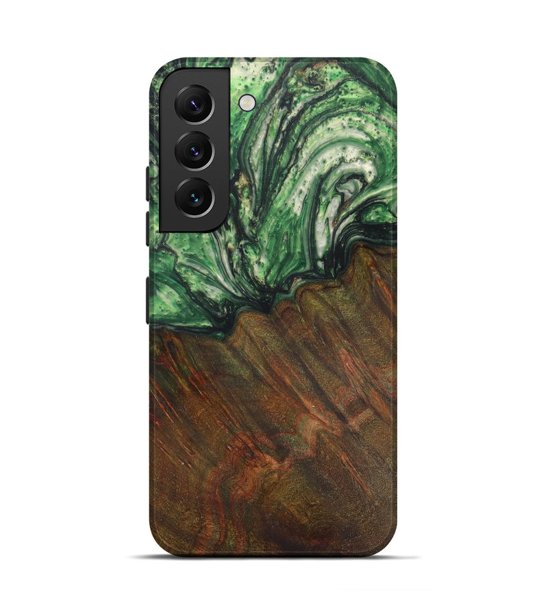 Galaxy S22 Wood+Resin Live Edge Phone Case - Wieslawa (Dark Green, 587040)