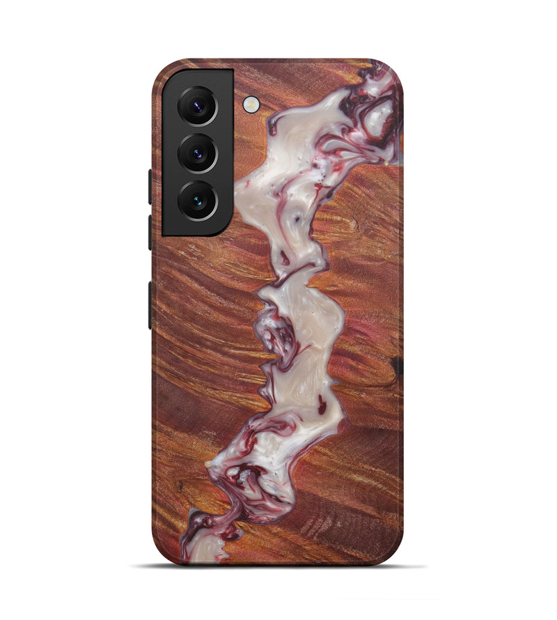 Galaxy S22 Wood+Resin Live Edge Phone Case - Lorine (Dark Red, 576790)