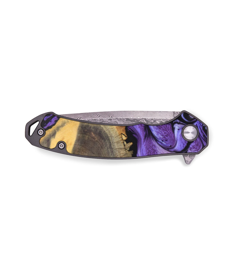 EDC Wood+Resin Pocket Knife - Lyle (Purple, 636395)