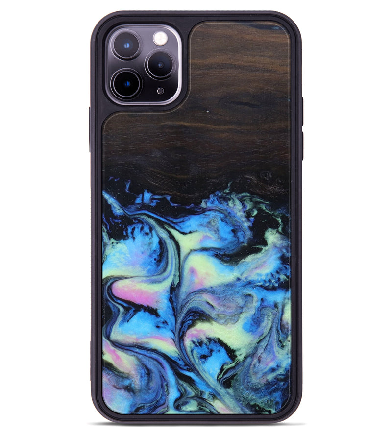 iPhone 11 Pro Max Wood+Resin Phone Case - Hannah (Aurora, 617650)