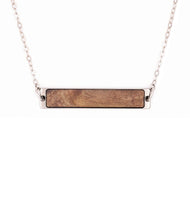 Bar Wood+Resin Necklace - Phylicia (Maple Burl, 623829)
