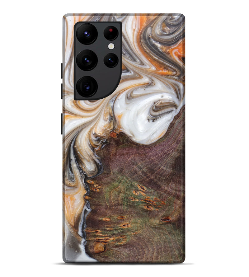 Galaxy S22 Ultra Wood+Resin Live Edge Phone Case - Malia (Black & White, 571530)