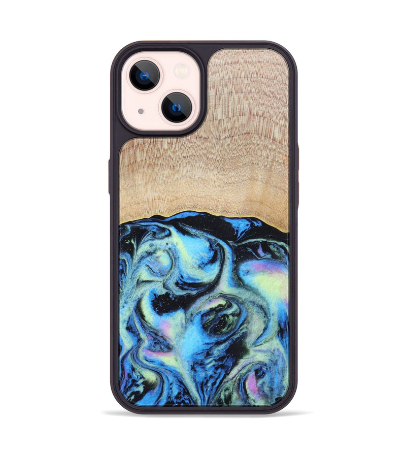 iPhone 14 Wood+Resin Phone Case - Azalea (Aurora, 617644)
