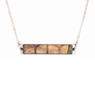 Bar Wood+Resin Necklace - Nellie (Pattern, 623726)