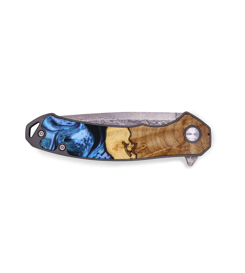 EDC Wood+Resin Pocket Knife - Pedro (Blue, 643030)