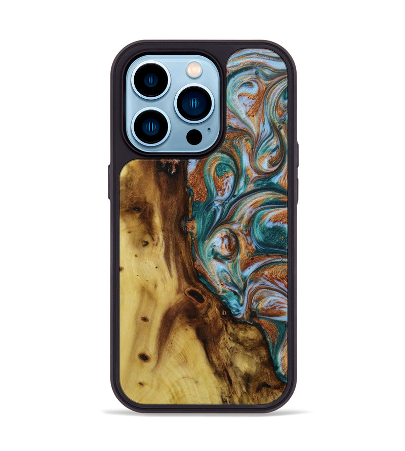 iPhone 14 Pro Wood+Resin Phone Case - Deanna (Artist Pick, 648693)