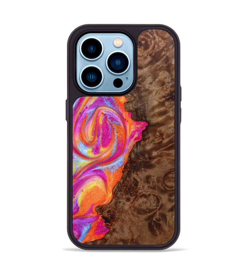 iPhone 14 Pro Wood+Resin Phone Case - Tootsie (Retro, 634143)