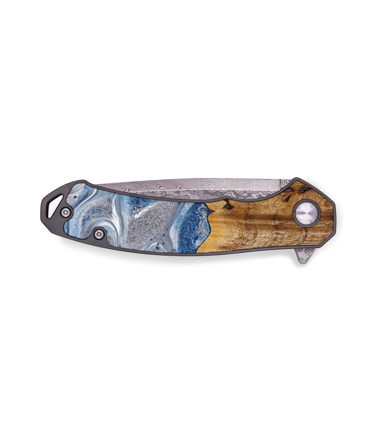 EDC Wood+Resin Pocket Knife - Glen (Blue, 641866)