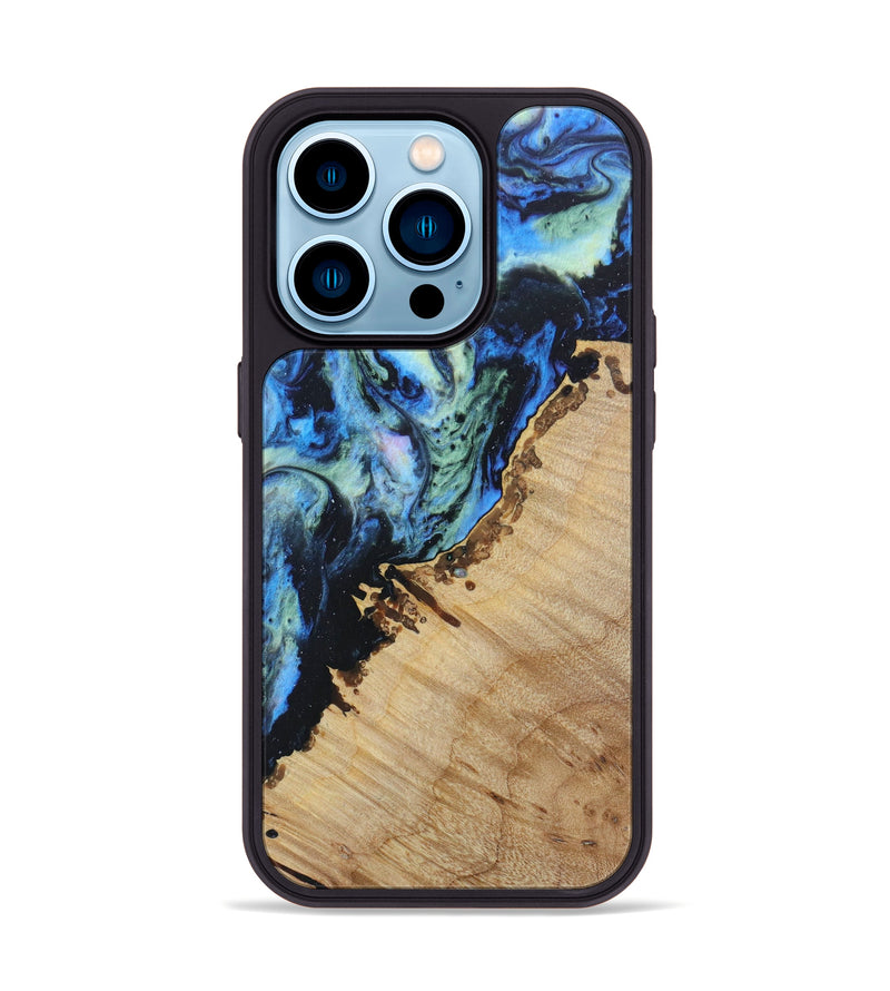 iPhone 14 Pro Wood+Resin Phone Case - Jax (Aurora, 618545)