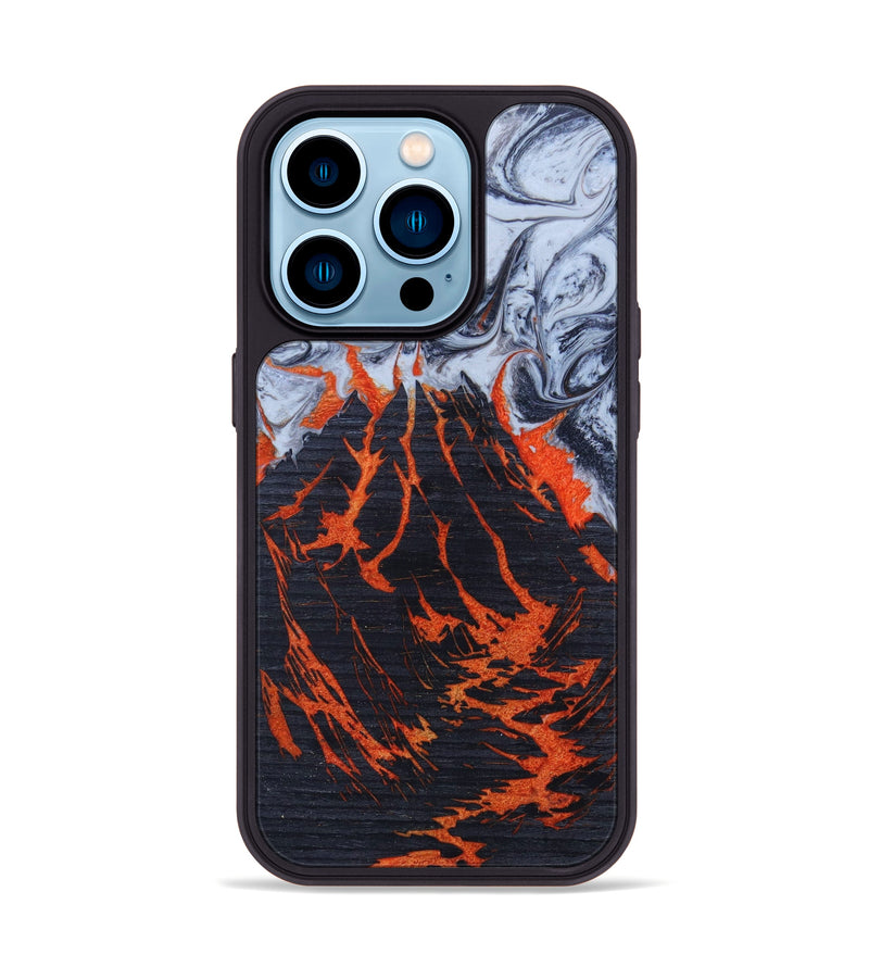 iPhone 14 Pro Wood+Resin Phone Case - Kira (Lava, 626063)