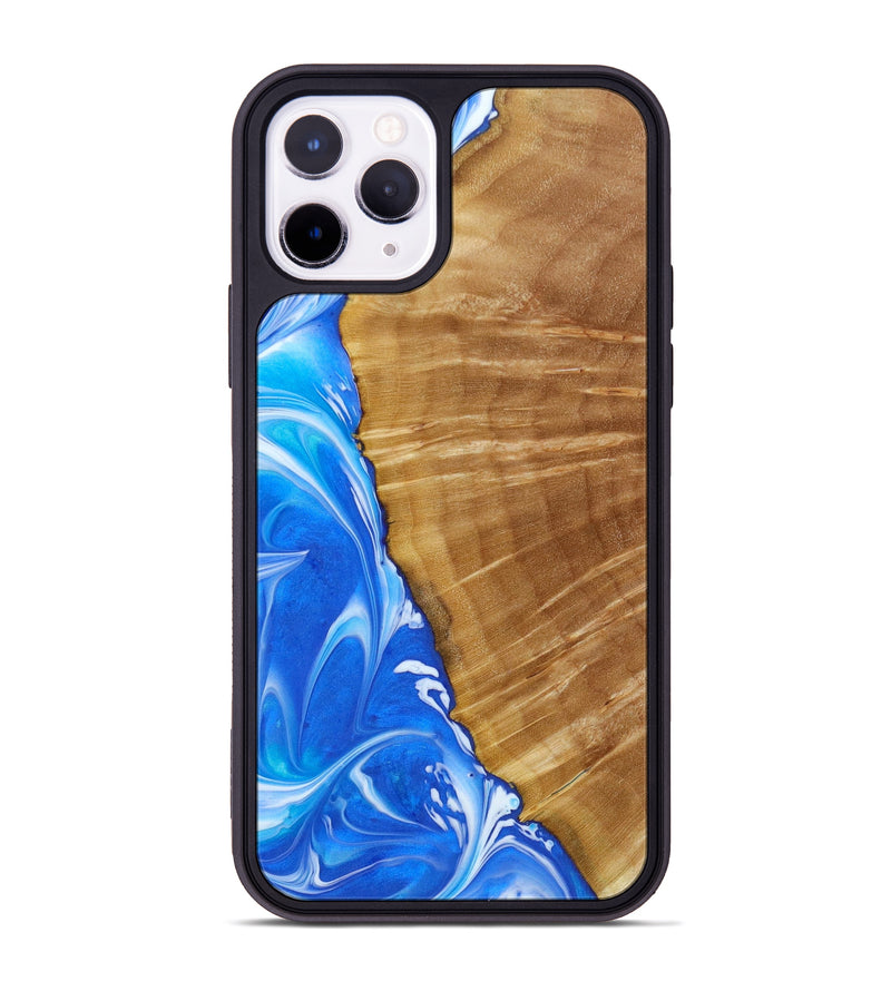 iPhone 11 Pro Wood+Resin Phone Case - Aaliyah (Blue, 645232)