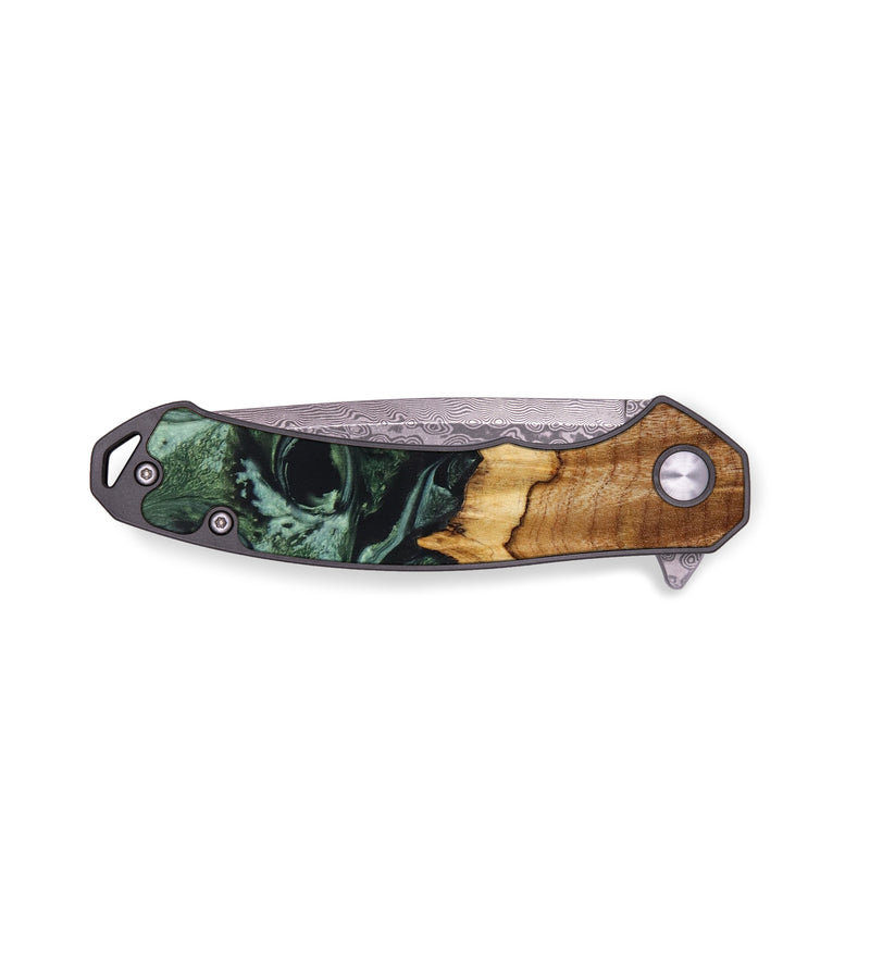 EDC Wood+Resin Pocket Knife - Chandler (Green, 642785)
