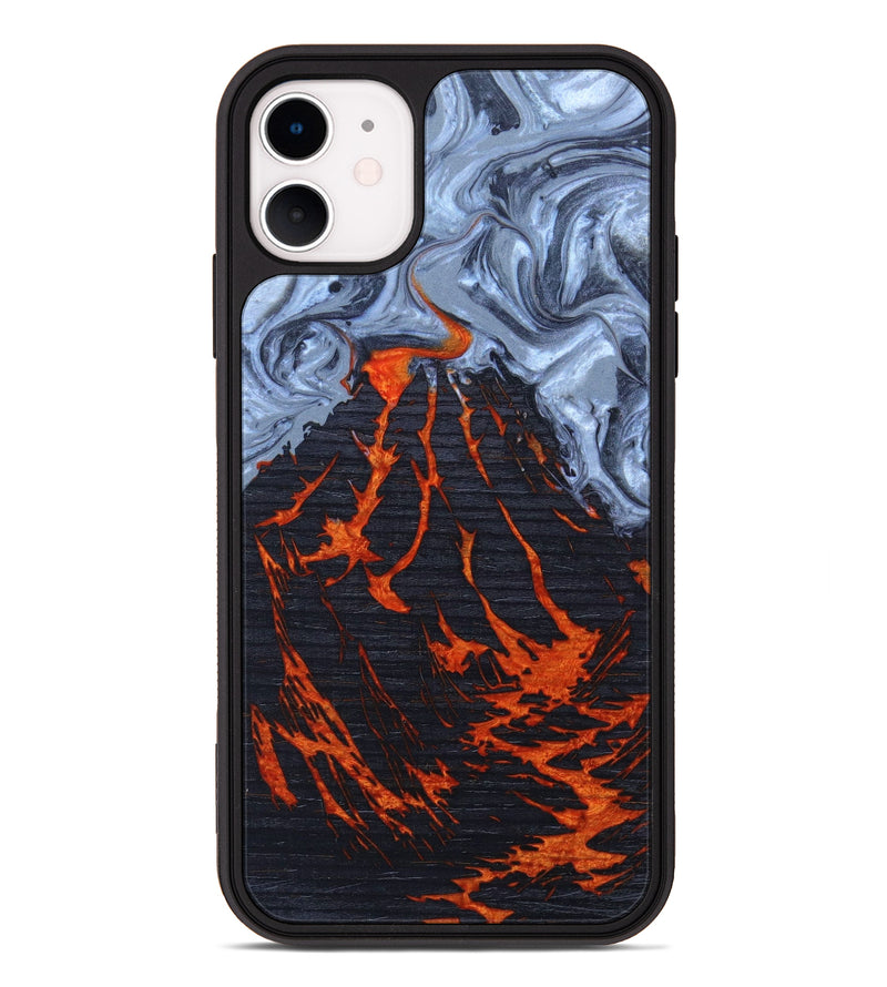 iPhone 11 Wood+Resin Phone Case - Adilynn (Lava, 627571)