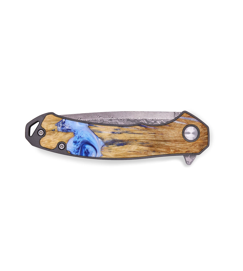EDC Wood+Resin Pocket Knife - Corbin (Blue, 641309)
