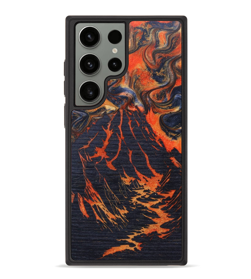 Galaxy S23 Ultra Wood+Resin Phone Case - Landen (Lava, 627091)
