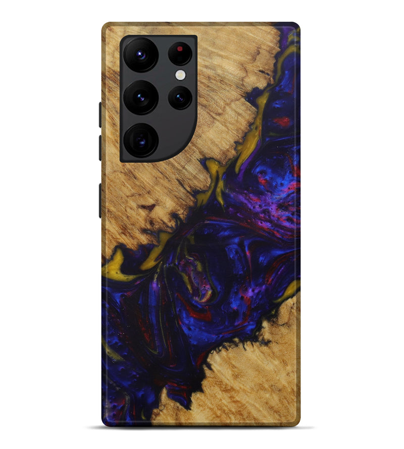 Galaxy S22 Ultra Wood+Resin Live Edge Phone Case - Brad (Dark Blue, 580063)