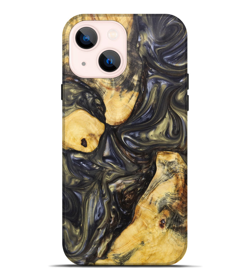iPhone 14 Plus Wood+Resin Live Edge Phone Case - Kirby (Metallic, 625369)