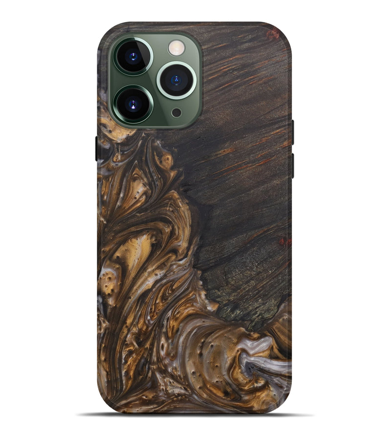 iPhone 13 Pro Max Wood+Resin Live Edge Phone Case - Sil (Metallic, 576772)