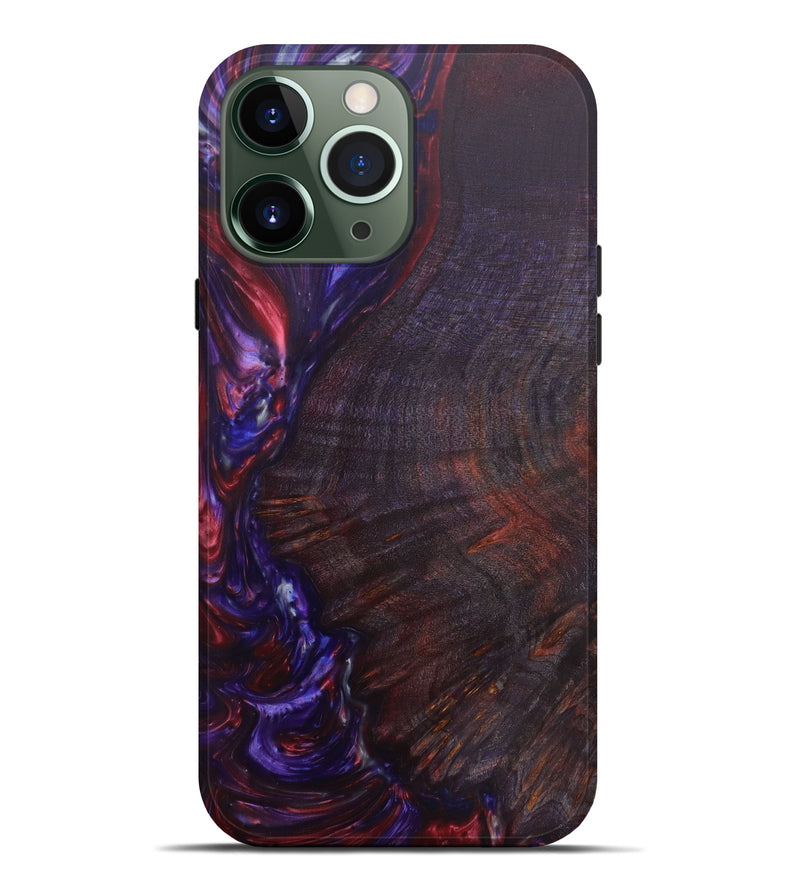 iPhone 13 Pro Max Wood+Resin Live Edge Phone Case - Jagdev (Purple, 571528)