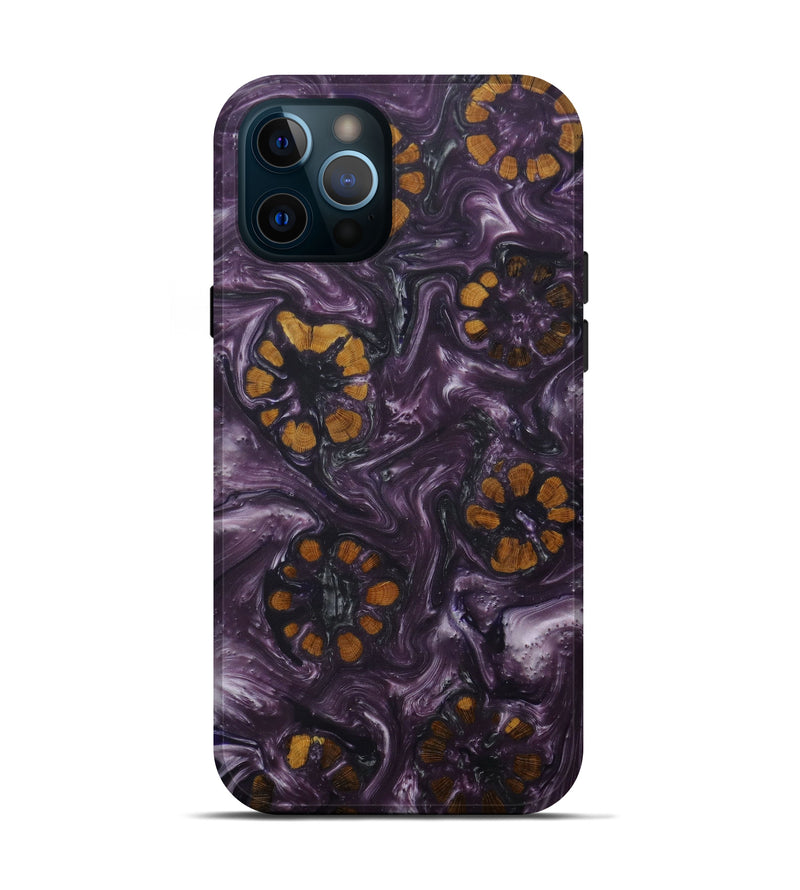 iPhone 12 Pro Wood+Resin Live Edge Phone Case - Seline (Purple, 580091)